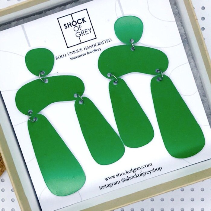 Dolmen Green Earrings