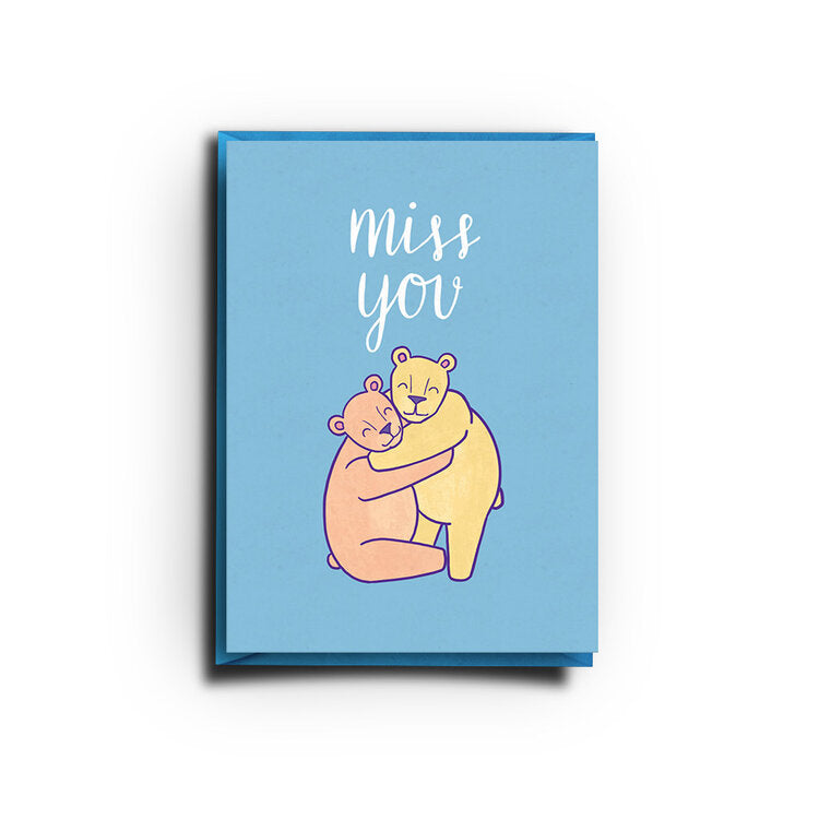 Miss You/Bear Hug (Greeting Card)