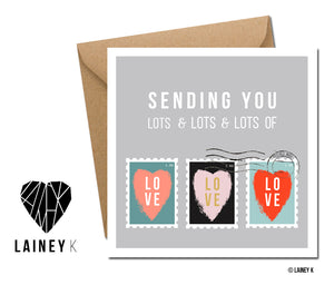Sending You Lots Of Love (Greeting Card)
