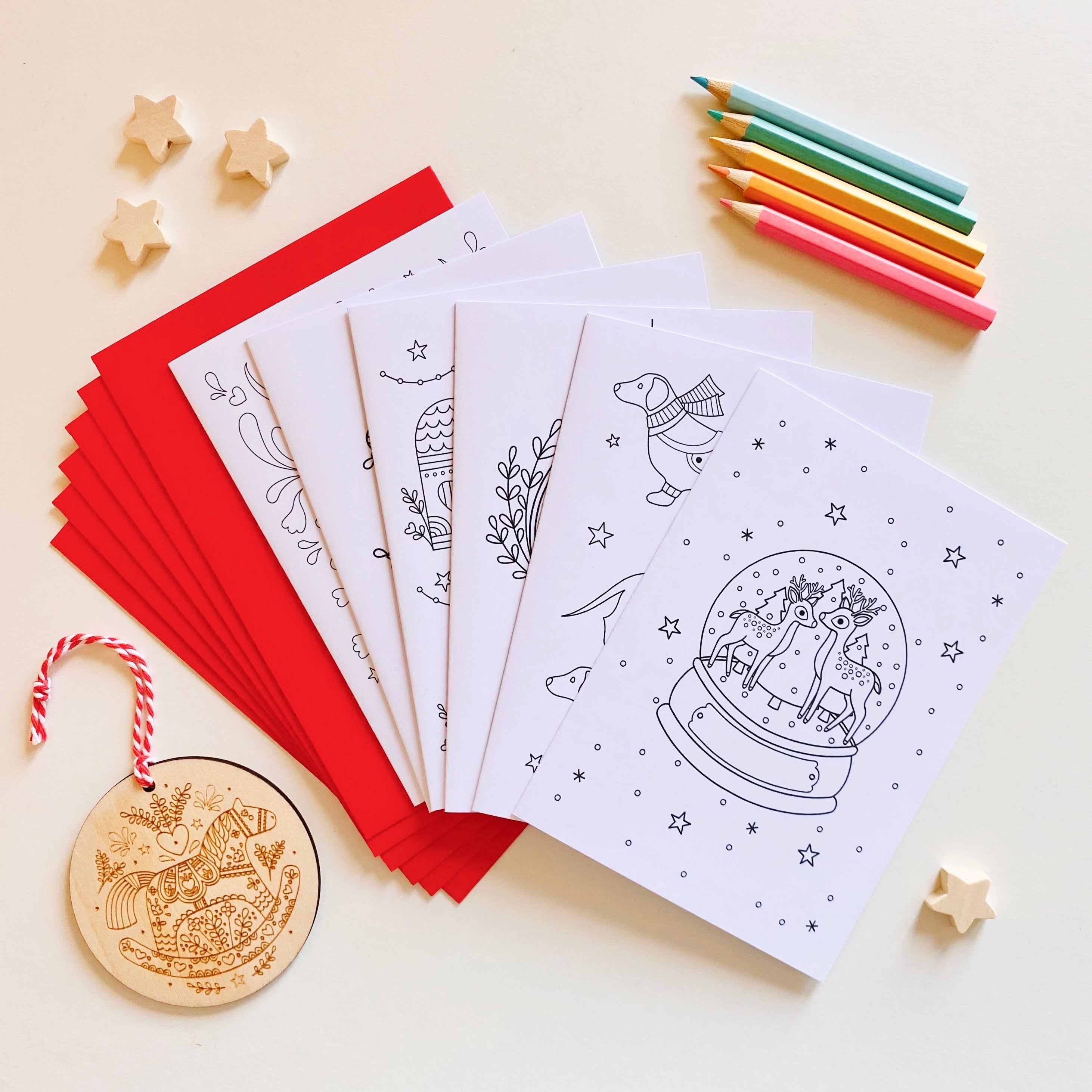 Greeting Card - 6 Festive Colour In Greeting Cards