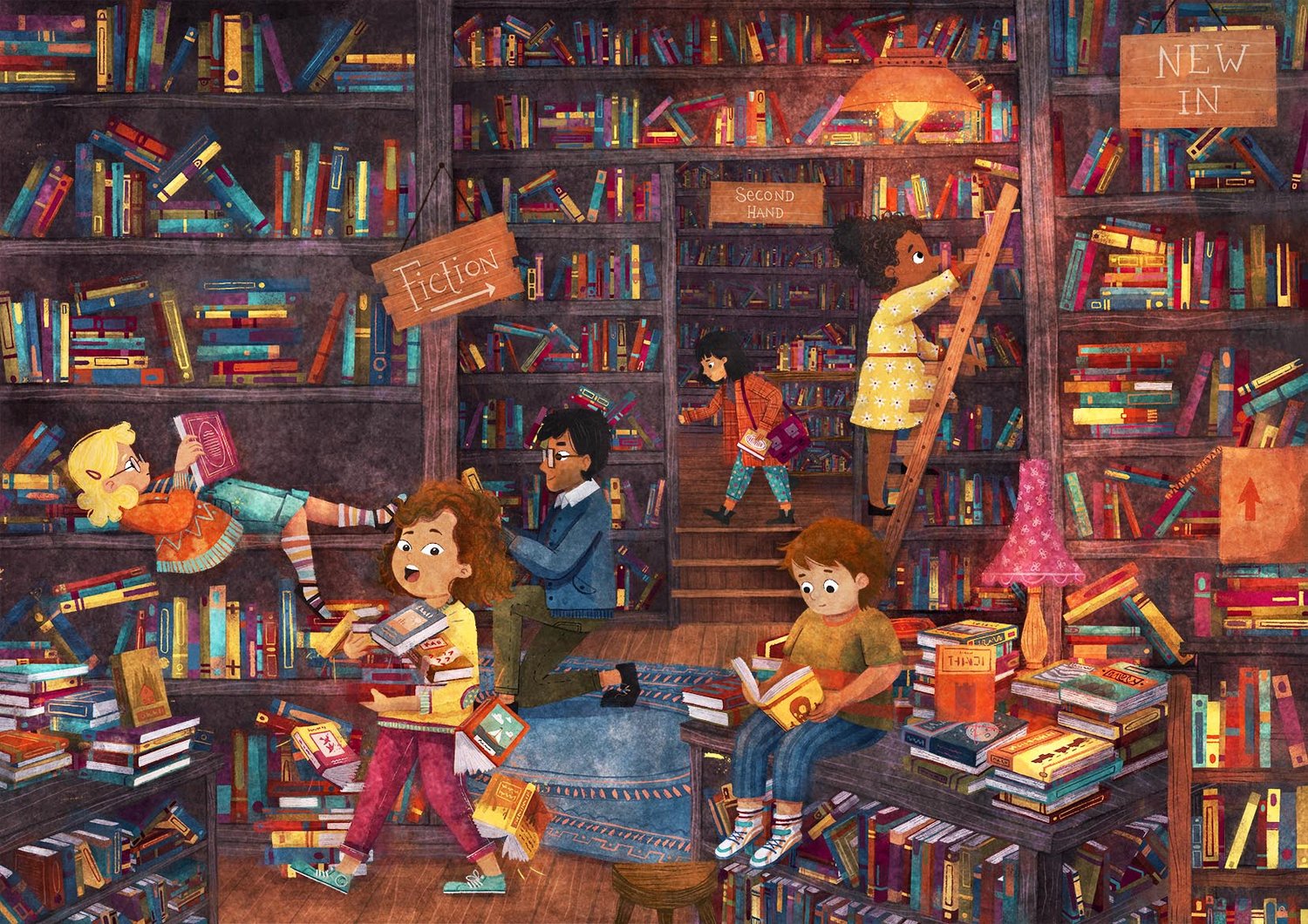 A4 Print -  "A Town Isn't A Town Without A Bookstore " Limited Edition Print