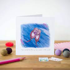 Pear Shaped Studio "How Wonderful Life Is" New Baby Card