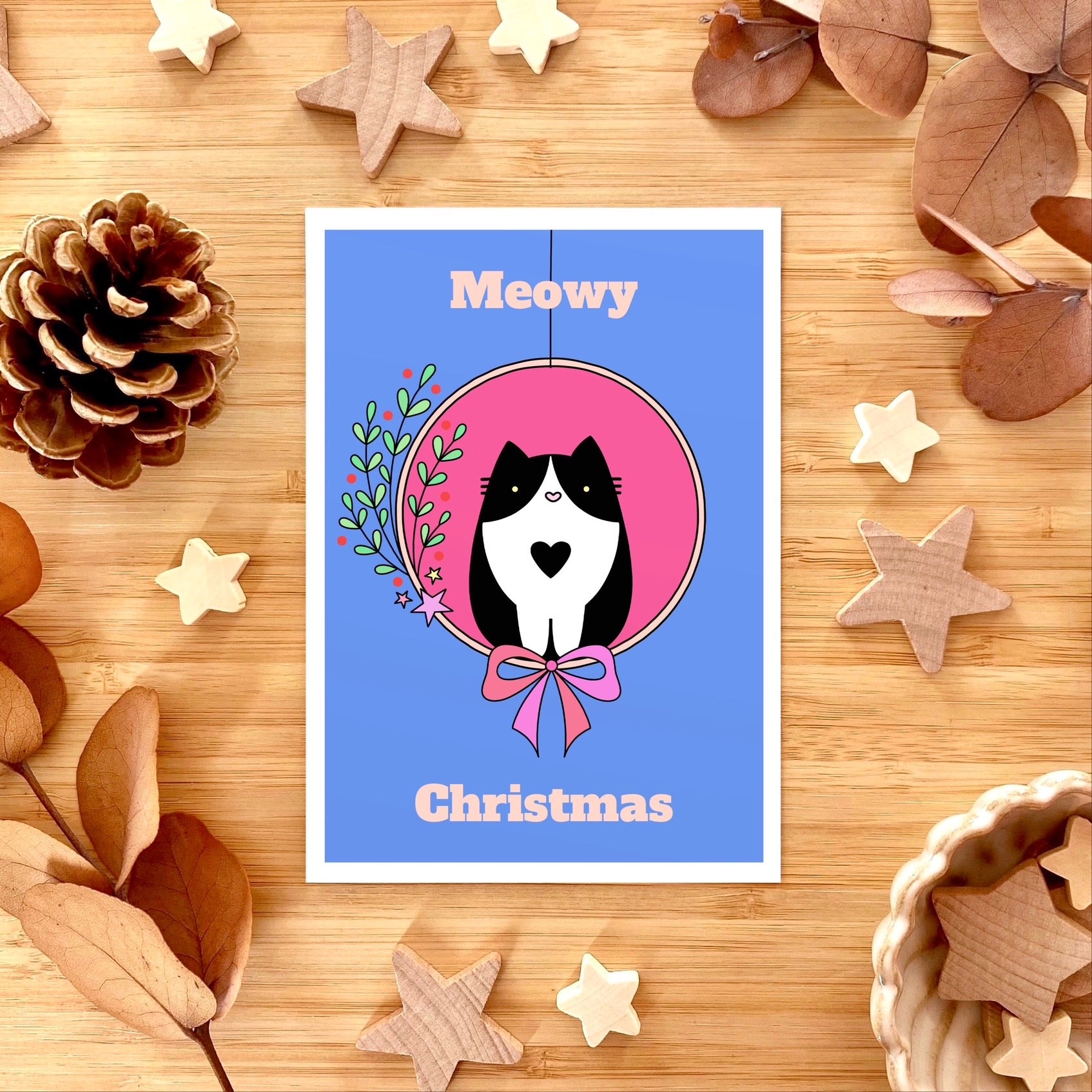 Greeting Card - Meowy Christmas