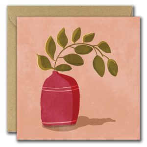 Raspberry Vase (Greeting Card)