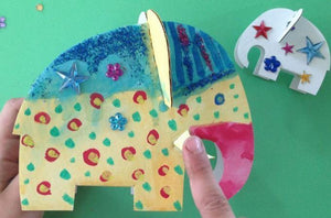 3D Colour-In Animal Kit - Elephant
