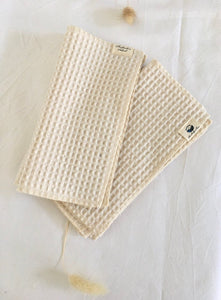 Waffled Cotton Kitchen Towels - Pack Of 3