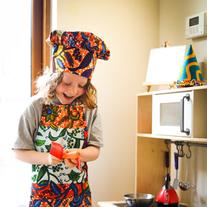 Ankara Handmade Chef Hat Kids Size