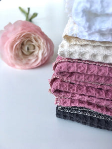 Waffled Cotton Kitchen Towels - Pack Of 3