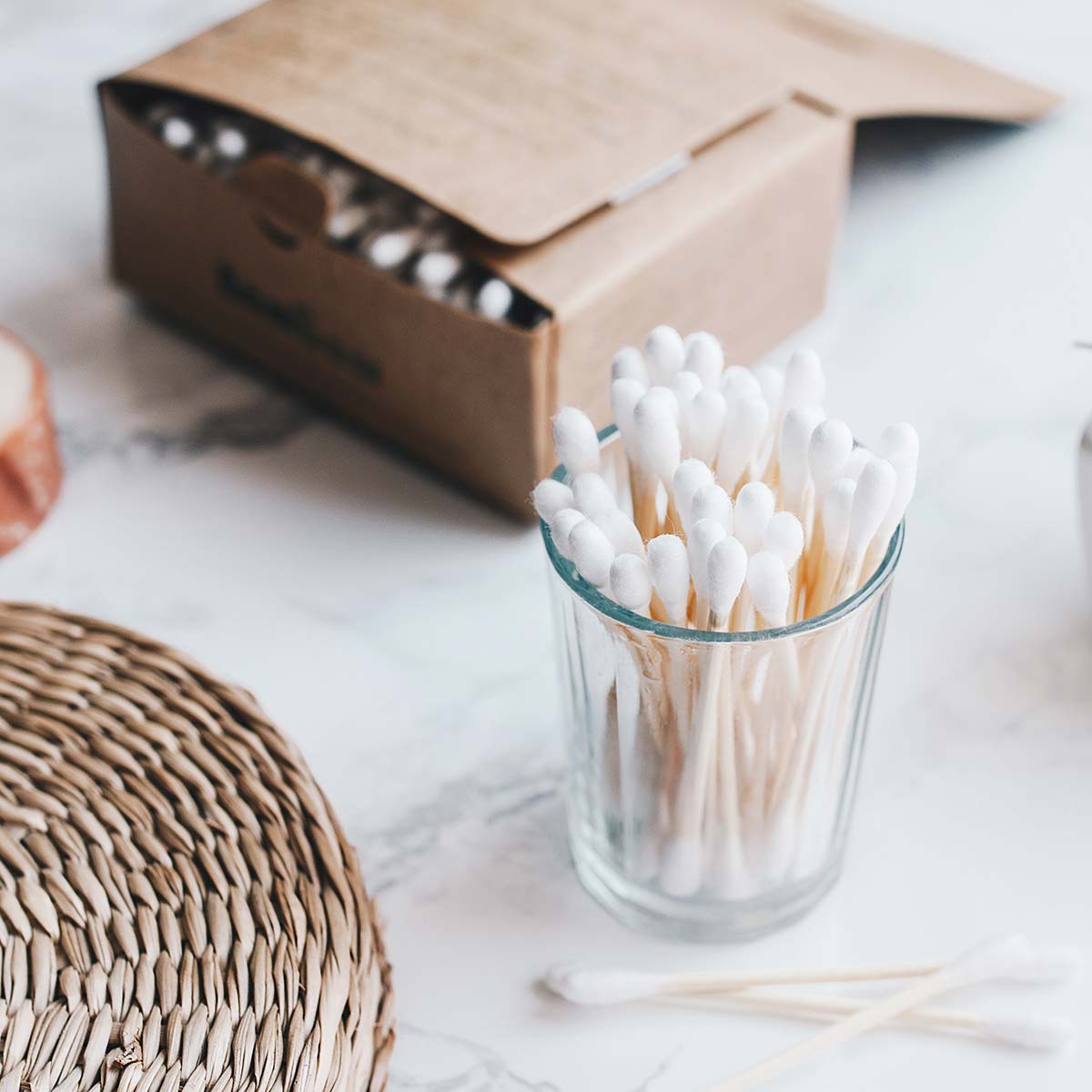 Bamboo Cotton Buds Box (200 pieces)