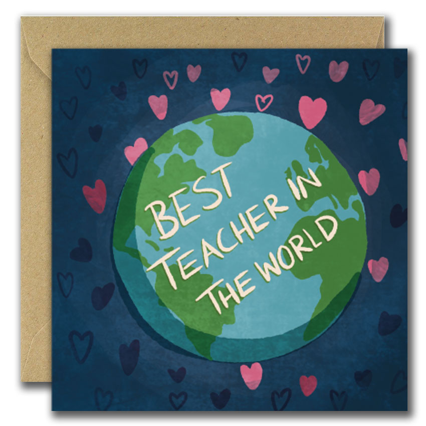 Best Teacher In The World (Greeting Card)