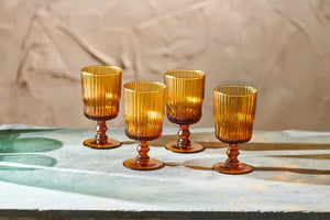 Fali Wine Glass - Set Of 4 - Amber