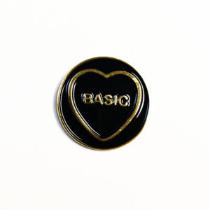 Basic Hate Hearts Pin Badge