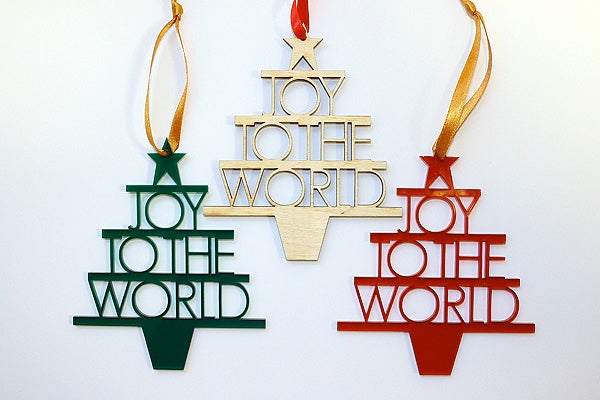 Joy to the World Christmas Decoration - Green