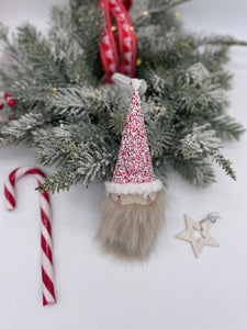 Guadalupe Creations - Santa Christmas Decoration - Pink Sparkle