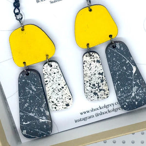 Aoife Yellow And Charcoal Earrings