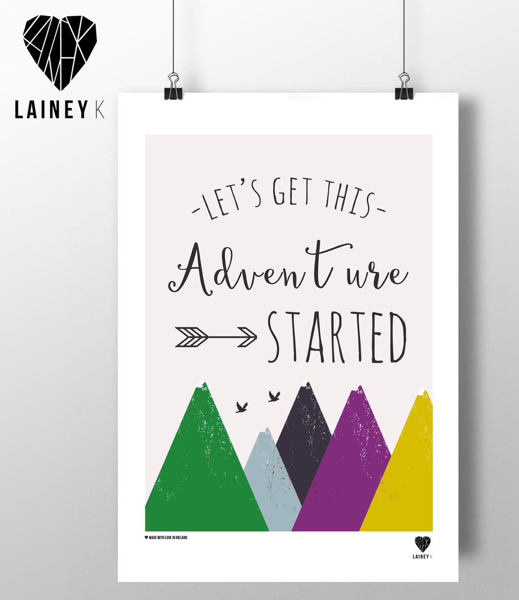 (A4 Print) Let's Get This Adventure Started - MIMI+MARTHA