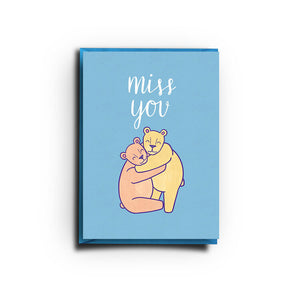 Miss You/Bear Hug (Greeting Card)