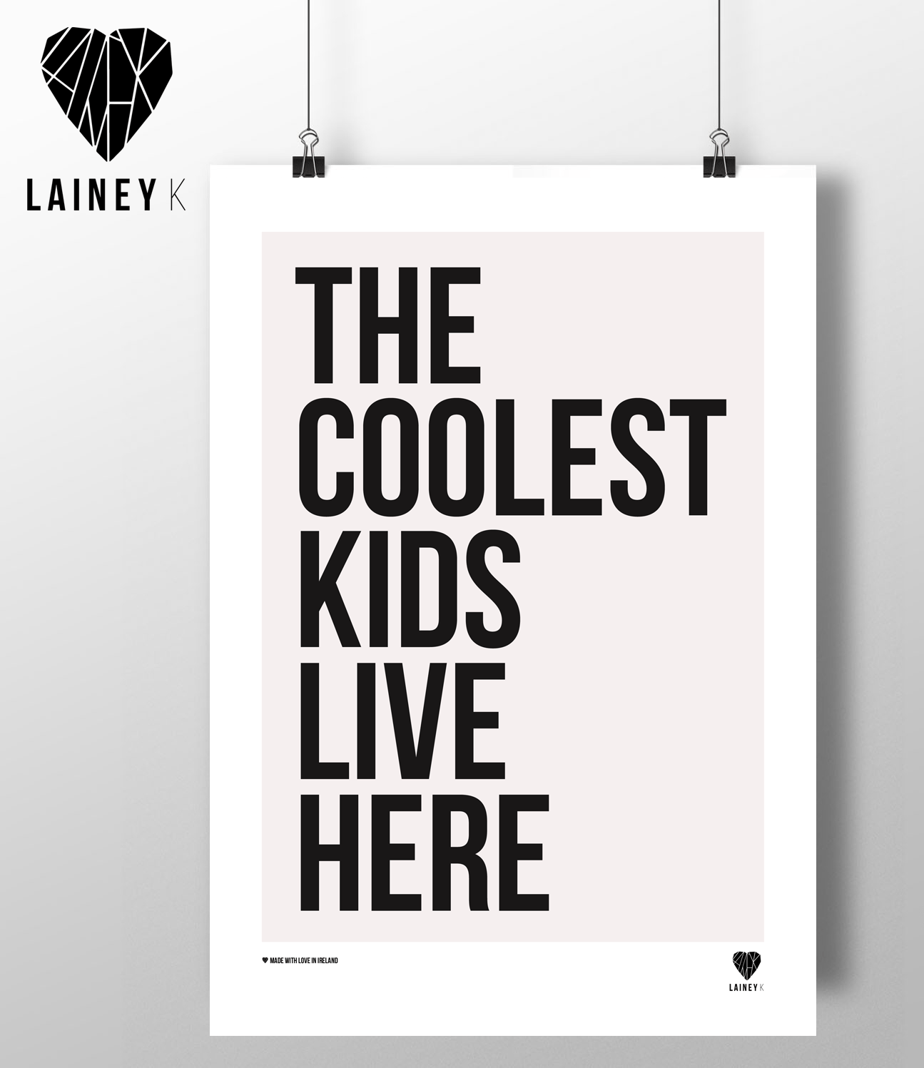 (A4 Print) The Coolest Kids Live Here - MIMI+MARTHA