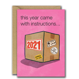 This Year Came With Instructions (Greeting Card)