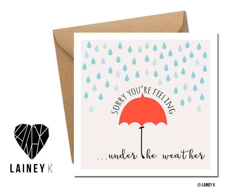 Under The Weather (Greeting Card) - MIMI+MARTHA