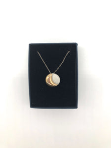 Danu Circle Moon Necklace (White)