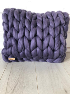 Olannmor x Mimi+Martha Merino Wool Square Cushion (Purple)
