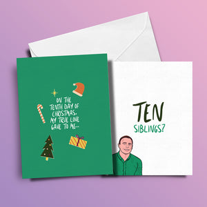 Christmas Card - Ten SIblings!