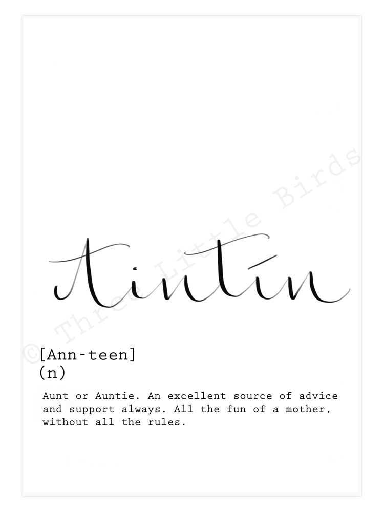 A5 Print - Aintín - Aunt