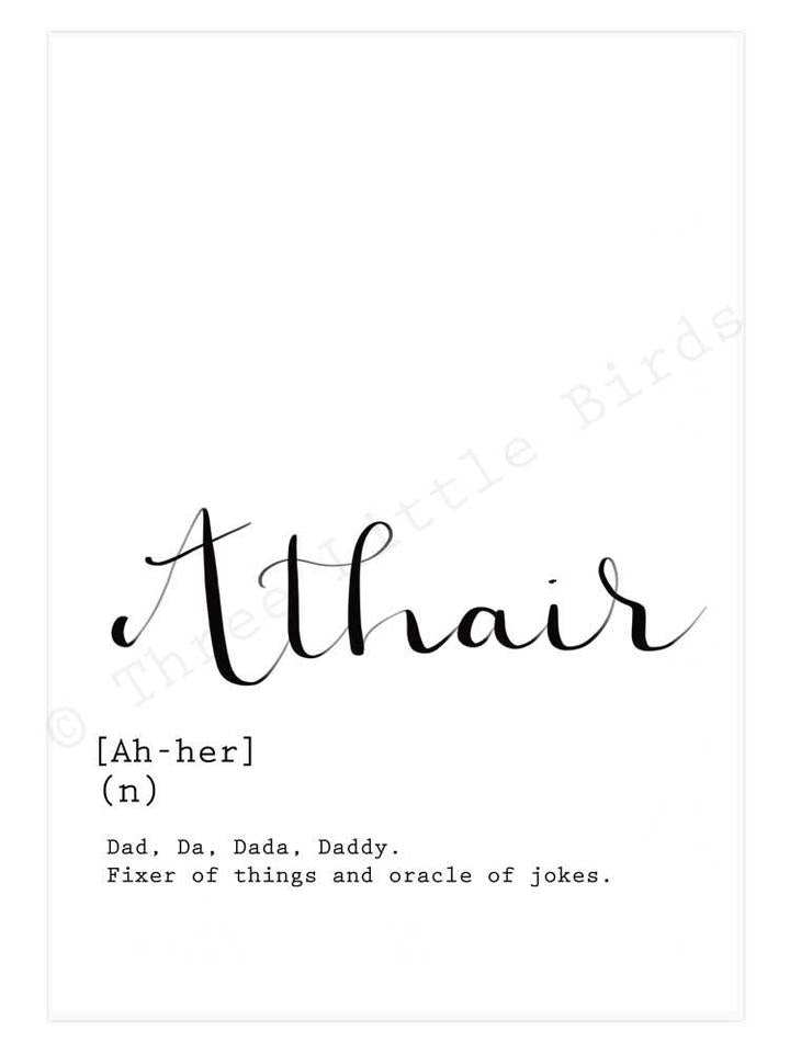 A5 Print -Athair - Father