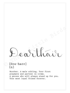 A5 Print -  Deartháir - Brother