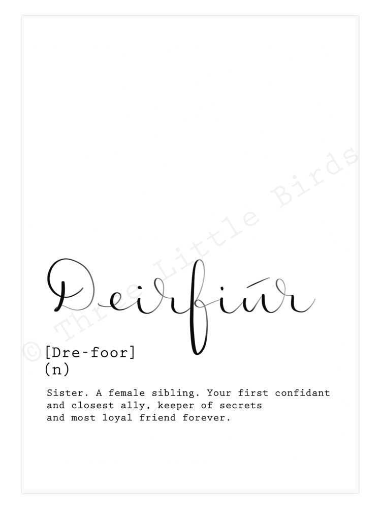 A5 Print - Deirfiúr - Sister
