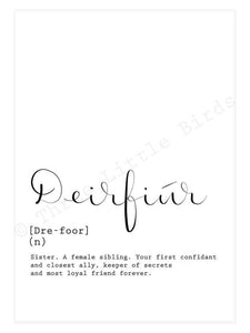 A5 Print - Deirfiúr - Sister