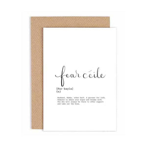 Greeting Card -  Fear Céile - Husband