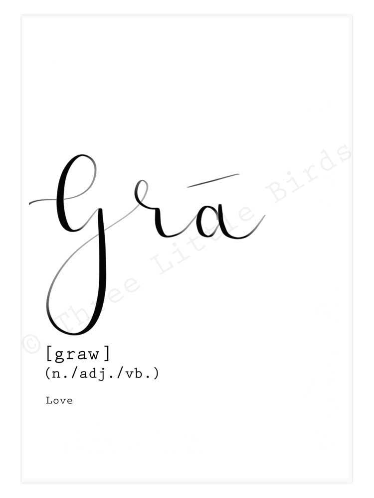 A5 Print - Grá - Love