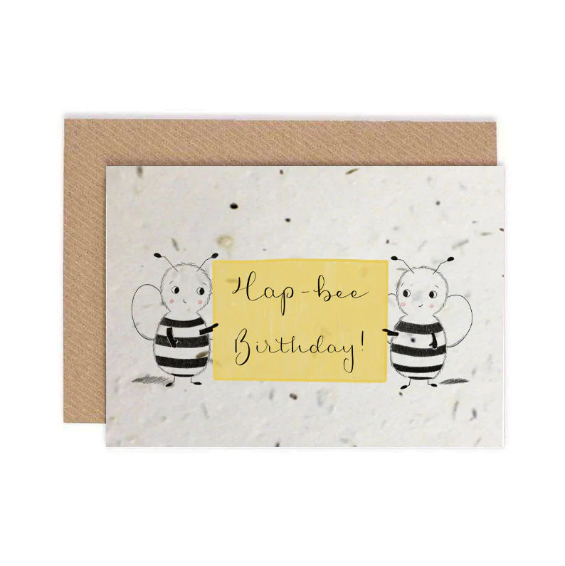 Hap-bee Birthday (Plantable Seeded Greeting Card)