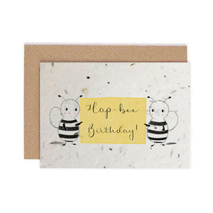 Hap-bee Birthday (Plantable Seeded Greeting Card)