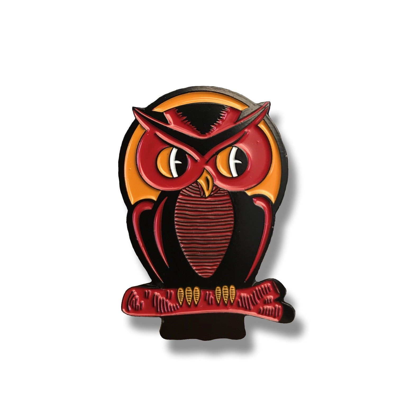 Enamel Halloween Pin - Vintage Owl