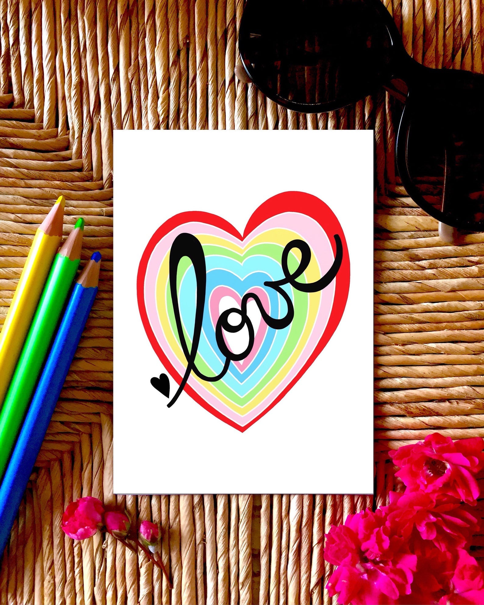 Greeting Card - Rainbow Heart