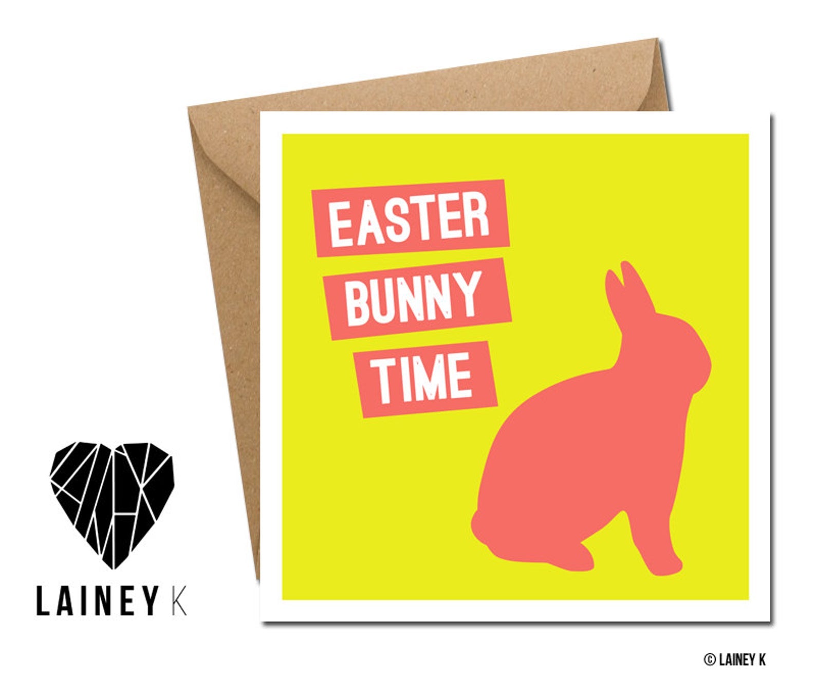 Easter Bunny Time (Greeting Card)