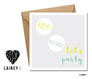 Happy Birthday, Let's Party (Greeting Card)