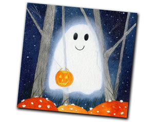 Halloween Greeting Card - Smiling Ghost