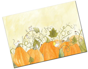Halloween Greeting Card - Among The Pumpkins