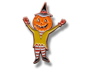 Enamel Halloween Pin - Pumpkin Man