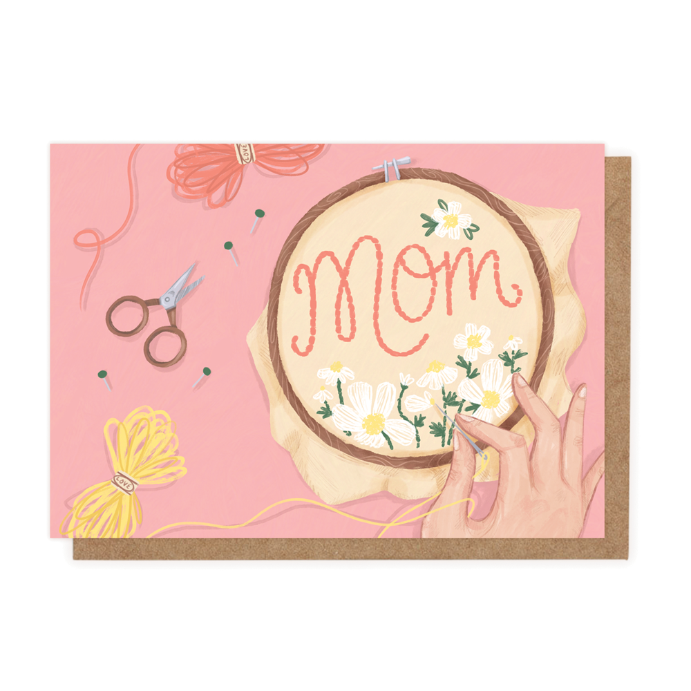 Mom Embroidery (Greeting Card)
