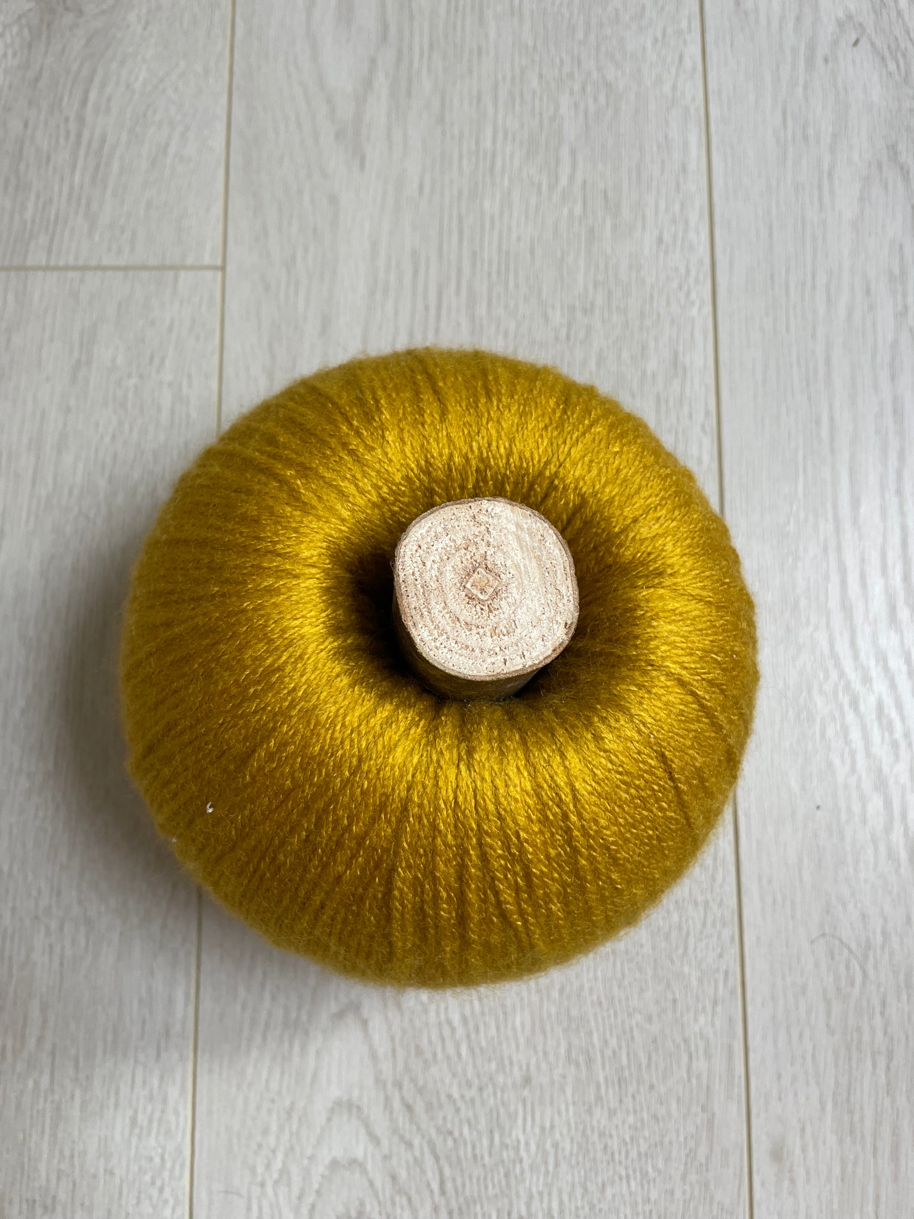 Small Yarn Pumpkin - Mustard