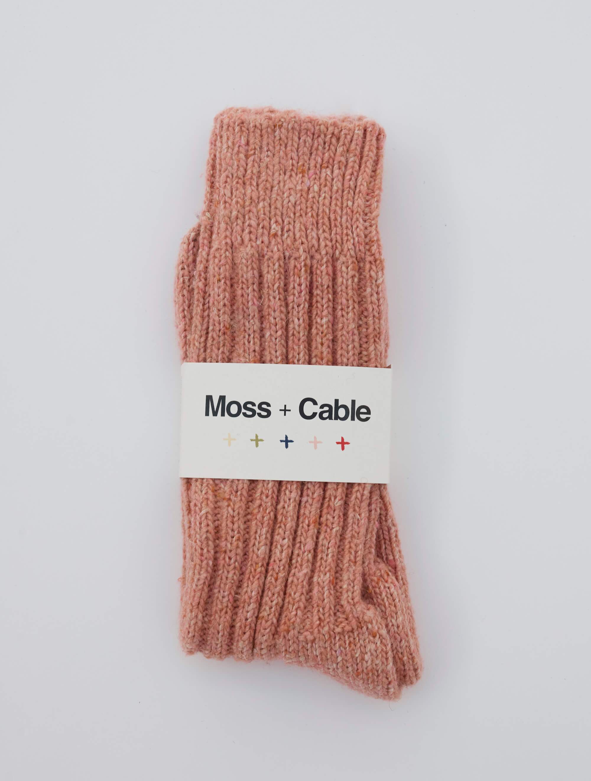 Moss + Cable House Sock