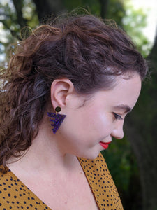 Pat And Babs Statement Earrings - Triangles