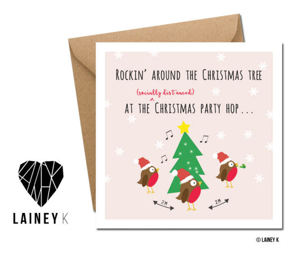 The Socially Distant Christmas Party Hop (Greeting Card)