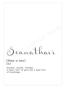 A5 Print - Seanathair - Grandfather