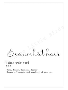 A5 Print - Seanmáthair  - Grandmother